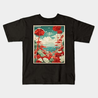 Great Barrier Reef Australia Vintage Travel Poster Art Kids T-Shirt